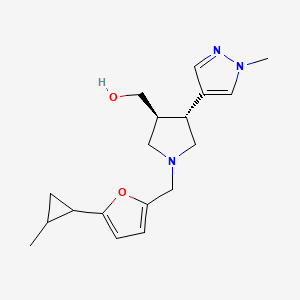 [(3S,4R)-1-[[5-(2-methylcyclopropyl)furan-2-yl]methyl]-4-(1-methylpyrazol-4-yl)pyrrolidin-3-yl]methanol