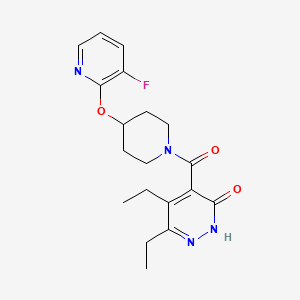 3,4-diethyl-5-[4-(3-fluoropyridin-2-yl)oxypiperidine-1-carbonyl]-1H-pyridazin-6-one