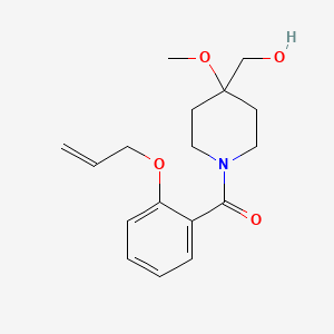 [4-(Hydroxymethyl)-4-methoxypiperidin-1-yl]-(2-prop-2-enoxyphenyl)methanone