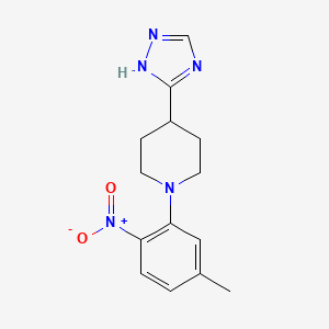 molecular formula C14H17N5O2 B6975010 1-(5-methyl-2-nitrophenyl)-4-(1H-1,2,4-triazol-5-yl)piperidine 