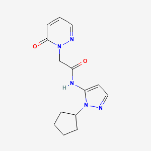 N-(2-cyclopentylpyrazol-3-yl)-2-(6-oxopyridazin-1-yl)acetamide