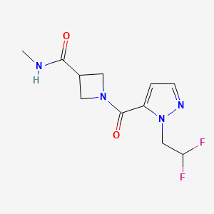 1-[2-(2,2-difluoroethyl)pyrazole-3-carbonyl]-N-methylazetidine-3-carboxamide