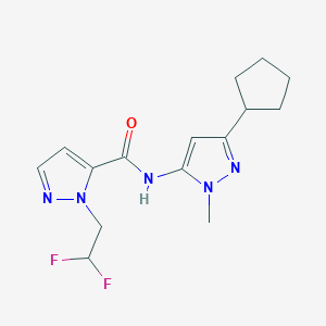 N-(5-cyclopentyl-2-methylpyrazol-3-yl)-2-(2,2-difluoroethyl)pyrazole-3-carboxamide