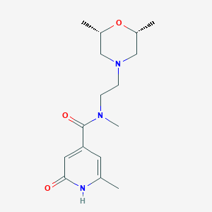 N-[2-[(2R,6S)-2,6-dimethylmorpholin-4-yl]ethyl]-N,2-dimethyl-6-oxo-1H-pyridine-4-carboxamide