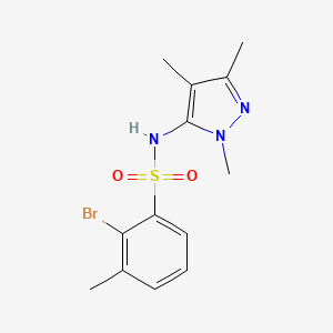 2-bromo-3-methyl-N-(2,4,5-trimethylpyrazol-3-yl)benzenesulfonamide