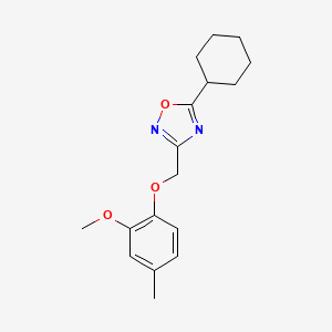 5-Cyclohexyl-3-[(2-methoxy-4-methylphenoxy)methyl]-1,2,4-oxadiazole