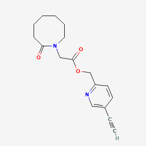 molecular formula C17H20N2O3 B6975148 (5-Ethynylpyridin-2-yl)methyl 2-(2-oxoazocan-1-yl)acetate 