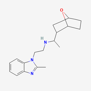 molecular formula C18H25N3O B6975155 N-[2-(2-methylbenzimidazol-1-yl)ethyl]-1-(7-oxabicyclo[2.2.1]heptan-2-yl)ethanamine 