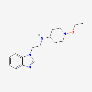 molecular formula C17H26N4O B6975156 1-ethoxy-N-[2-(2-methylbenzimidazol-1-yl)ethyl]piperidin-4-amine 