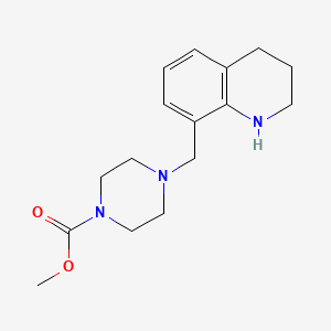 molecular formula C16H23N3O2 B6975158 Methyl 4-(1,2,3,4-tetrahydroquinolin-8-ylmethyl)piperazine-1-carboxylate 