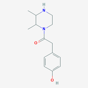 molecular formula C14H20N2O2 B6975183 1-(2,3-Dimethylpiperazin-1-yl)-2-(4-hydroxyphenyl)ethanone 