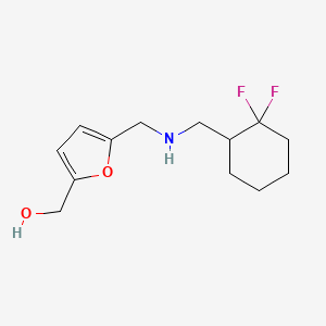 molecular formula C13H19F2NO2 B6975186 [5-[[(2,2-Difluorocyclohexyl)methylamino]methyl]furan-2-yl]methanol 