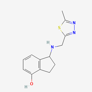 1-[(5-methyl-1,3,4-thiadiazol-2-yl)methylamino]-2,3-dihydro-1H-inden-4-ol