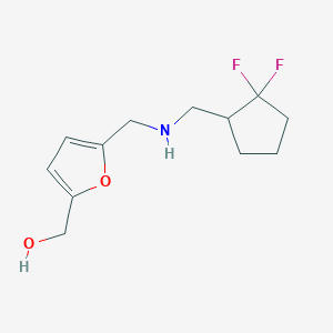 [5-[[(2,2-Difluorocyclopentyl)methylamino]methyl]furan-2-yl]methanol