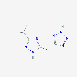 5-[(3-propan-2-yl-1H-1,2,4-triazol-5-yl)methyl]-2H-tetrazole