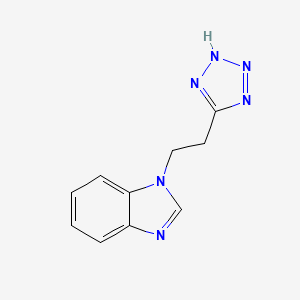 molecular formula C10H10N6 B6975214 1-[2-(2H-tetrazol-5-yl)ethyl]benzimidazole 