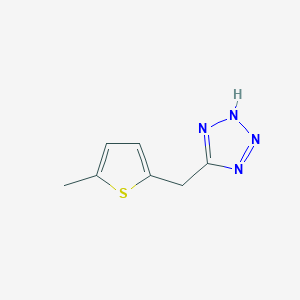 molecular formula C7H8N4S B6975222 5-[(5-methylthiophen-2-yl)methyl]-2H-tetrazole 