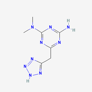 2-N,2-N-dimethyl-6-(2H-tetrazol-5-ylmethyl)-1,3,5-triazine-2,4-diamine