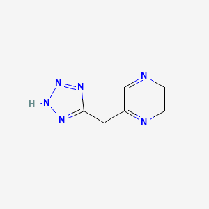 molecular formula C6H6N6 B6975232 2-(2H-tetrazol-5-ylmethyl)pyrazine 