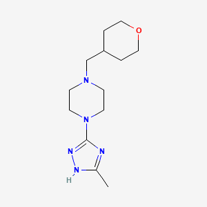 1-(5-methyl-1H-1,2,4-triazol-3-yl)-4-(oxan-4-ylmethyl)piperazine