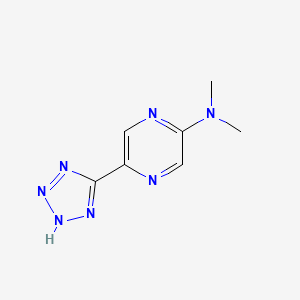 molecular formula C7H9N7 B6975244 N,N-dimethyl-5-(2H-tetrazol-5-yl)pyrazin-2-amine 