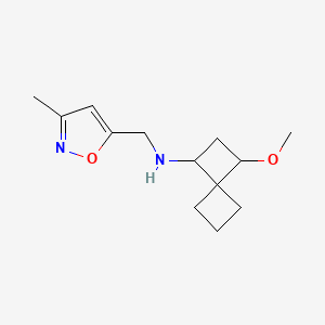 3-methoxy-N-[(3-methyl-1,2-oxazol-5-yl)methyl]spiro[3.3]heptan-1-amine