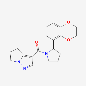 [2-(2,3-dihydro-1,4-benzodioxin-5-yl)pyrrolidin-1-yl]-(5,6-dihydro-4H-pyrrolo[1,2-b]pyrazol-3-yl)methanone