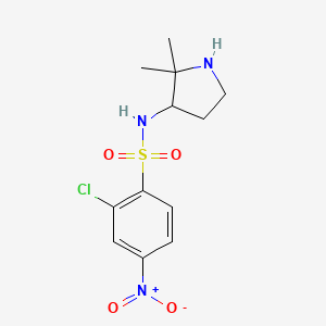 2-chloro-N-(2,2-dimethylpyrrolidin-3-yl)-4-nitrobenzenesulfonamide