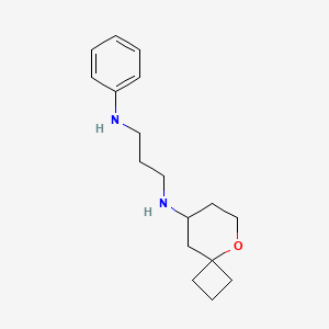 molecular formula C17H26N2O B6975295 N-(5-oxaspiro[3.5]nonan-8-yl)-N'-phenylpropane-1,3-diamine 