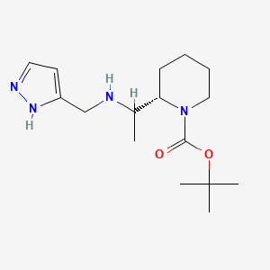 molecular formula C16H28N4O2 B6975308 tert-butyl (2S)-2-[1-(1H-pyrazol-5-ylmethylamino)ethyl]piperidine-1-carboxylate 