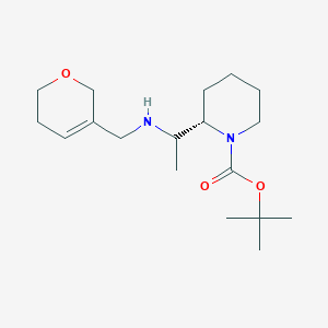 molecular formula C18H32N2O3 B6975334 tert-butyl (2S)-2-[1-(3,6-dihydro-2H-pyran-5-ylmethylamino)ethyl]piperidine-1-carboxylate 