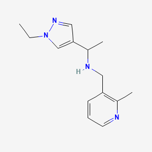 1-(1-ethylpyrazol-4-yl)-N-[(2-methylpyridin-3-yl)methyl]ethanamine