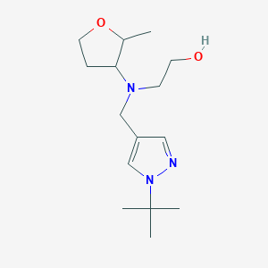 2-[(1-Tert-butylpyrazol-4-yl)methyl-(2-methyloxolan-3-yl)amino]ethanol