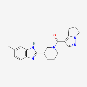 5,6-dihydro-4H-pyrrolo[1,2-b]pyrazol-3-yl-[3-(6-methyl-1H-benzimidazol-2-yl)piperidin-1-yl]methanone