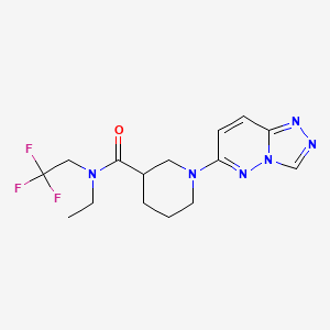 N-ethyl-1-([1,2,4]triazolo[4,3-b]pyridazin-6-yl)-N-(2,2,2-trifluoroethyl)piperidine-3-carboxamide