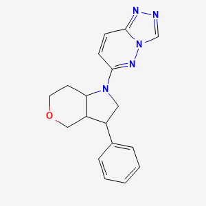 3-phenyl-1-([1,2,4]triazolo[4,3-b]pyridazin-6-yl)-3,3a,4,6,7,7a-hexahydro-2H-pyrano[4,3-b]pyrrole