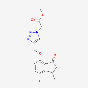 Methyl 2-[4-[(7-fluoro-1-methyl-3-oxo-1,2-dihydroinden-4-yl)oxymethyl]triazol-1-yl]acetate