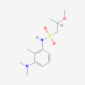 molecular formula C13H22N2O3S B6975522 N-[3-(dimethylamino)-2-methylphenyl]-2-methoxypropane-1-sulfonamide 