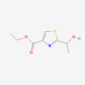 B069756 Ethyl 2-(1-hydroxyethyl)thiazole-4-carboxylate CAS No. 161891-80-1