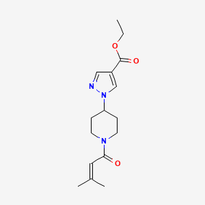 Ethyl 1-[1-(3-methylbut-2-enoyl)piperidin-4-yl]pyrazole-4-carboxylate