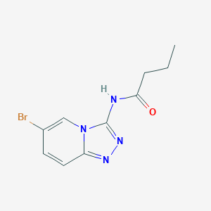 molecular formula C10H11BrN4O B6975614 N-(6-bromo-[1,2,4]triazolo[4,3-a]pyridin-3-yl)butanamide 