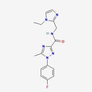 N-[(1-ethylimidazol-2-yl)methyl]-1-(4-fluorophenyl)-5-methyl-1,2,4-triazole-3-carboxamide