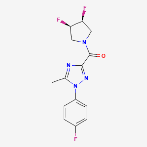 [(3S,4R)-3,4-difluoropyrrolidin-1-yl]-[1-(4-fluorophenyl)-5-methyl-1,2,4-triazol-3-yl]methanone