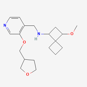 3-methoxy-N-[[3-(oxolan-3-ylmethoxy)pyridin-4-yl]methyl]spiro[3.3]heptan-1-amine