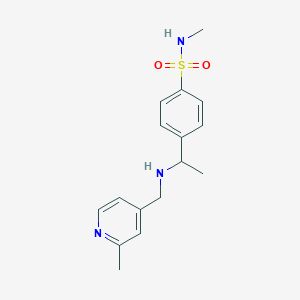 N-methyl-4-[1-[(2-methylpyridin-4-yl)methylamino]ethyl]benzenesulfonamide