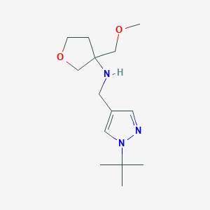 N-[(1-tert-butylpyrazol-4-yl)methyl]-3-(methoxymethyl)oxolan-3-amine