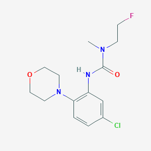 molecular formula C14H19ClFN3O2 B6975725 3-(5-Chloro-2-morpholin-4-ylphenyl)-1-(2-fluoroethyl)-1-methylurea 