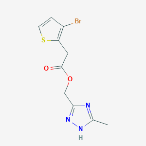 (5-methyl-1H-1,2,4-triazol-3-yl)methyl 2-(3-bromothiophen-2-yl)acetate