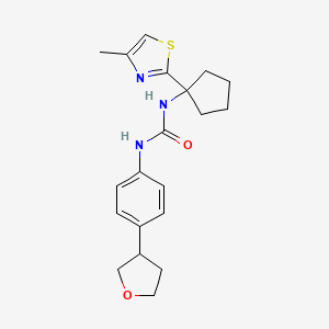 1-[1-(4-Methyl-1,3-thiazol-2-yl)cyclopentyl]-3-[4-(oxolan-3-yl)phenyl]urea