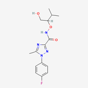 1-(4-fluorophenyl)-N-(1-hydroxy-3-methylbutan-2-yl)oxy-5-methyl-1,2,4-triazole-3-carboxamide